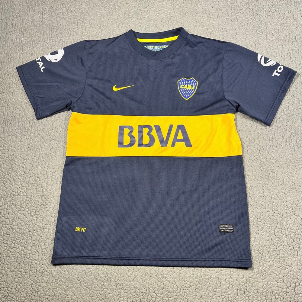 Nike Boca Juniors Jersey 2013/2014 Mens XL Soccer BBVA Dri Fit Blue Gorpcore
